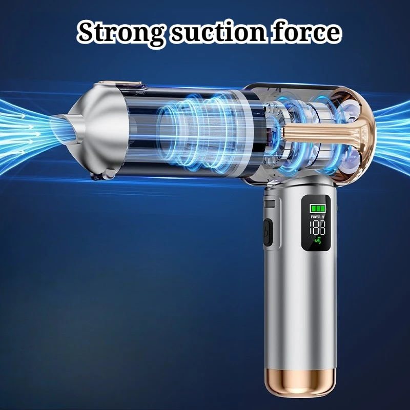 مكنسة كهربائية محمولة لاسلكية، قوة شفط قوية، عمر بطارية طويل، مكنسة كهربائية للتنظيف العميق، الأجهزة المنزلية