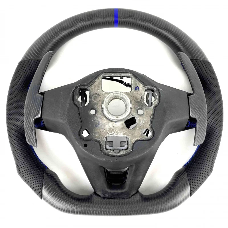 عجلة قيادة مخصصة من ألياف الكربون 8 R-Line MK8 ملحقات السيارة غير اللامعة #6
