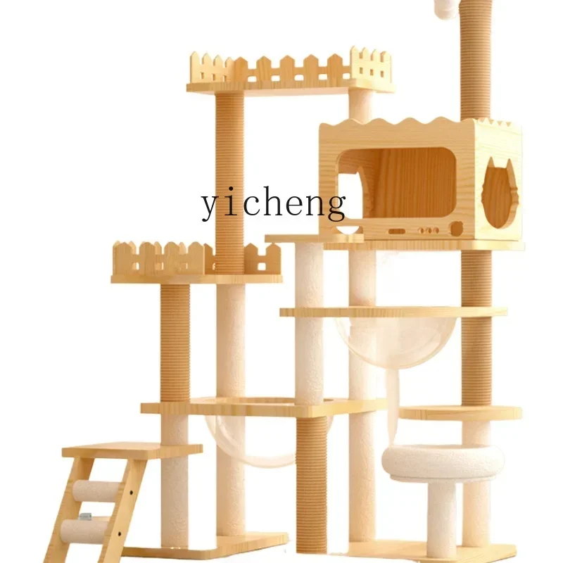 

cat climbing frame cat litter integrated large Maine puppet cat rack