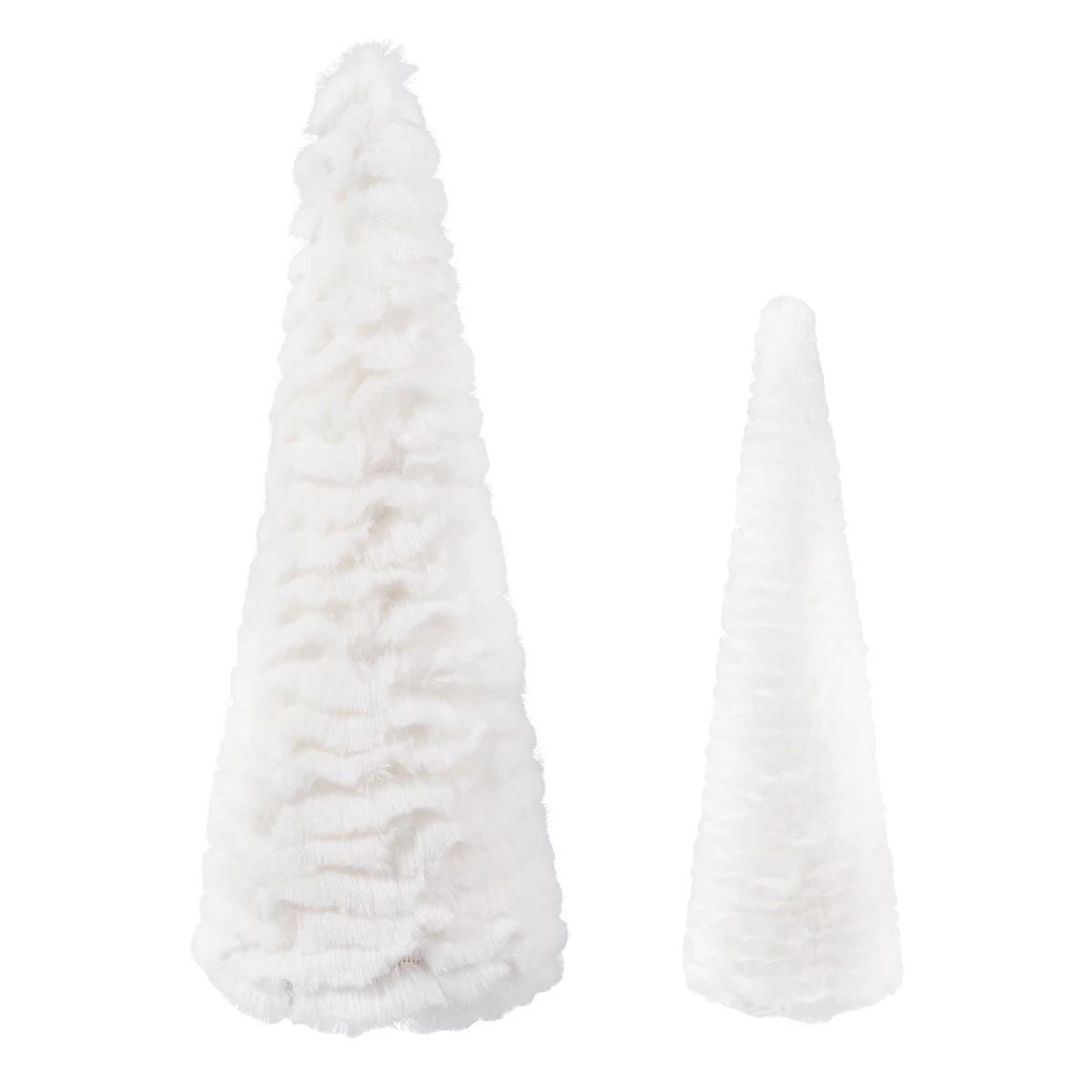 

2Pcs Christmas Tree naments All White Desktop Decor Snowflake Flannel Home Gifts Festive Safe Environmental Christmas