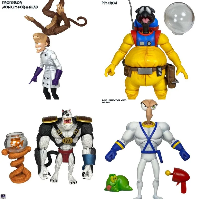 In Stock PDNA 1/12 Earthworm Warrior Earthworm Jim Crow Killer Goldfish Bob Monkeyhead Dr Action Figure Model Toys