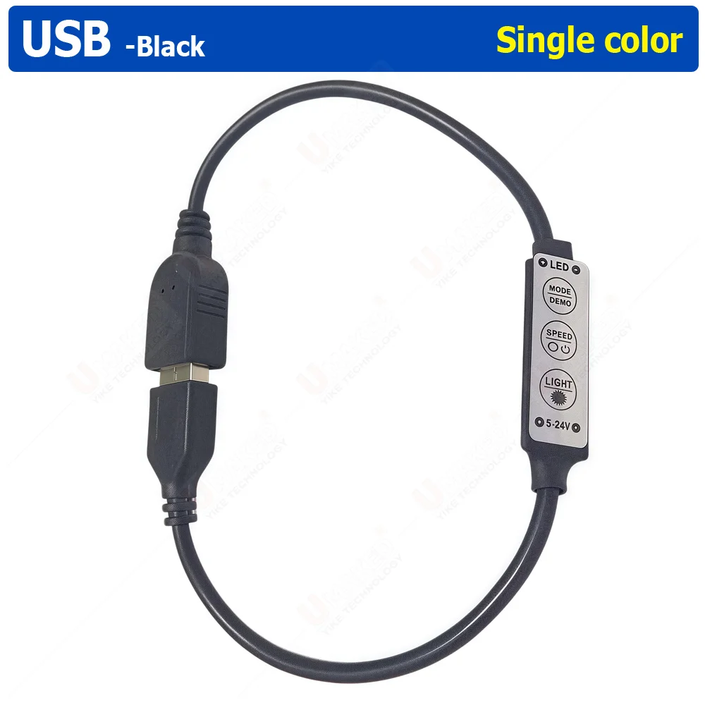 5pcs Mini 3keys led strip controller For Single Color strip USB DC dimmer 5050 5730 Led Strip Light DC12-24V dimmer controller