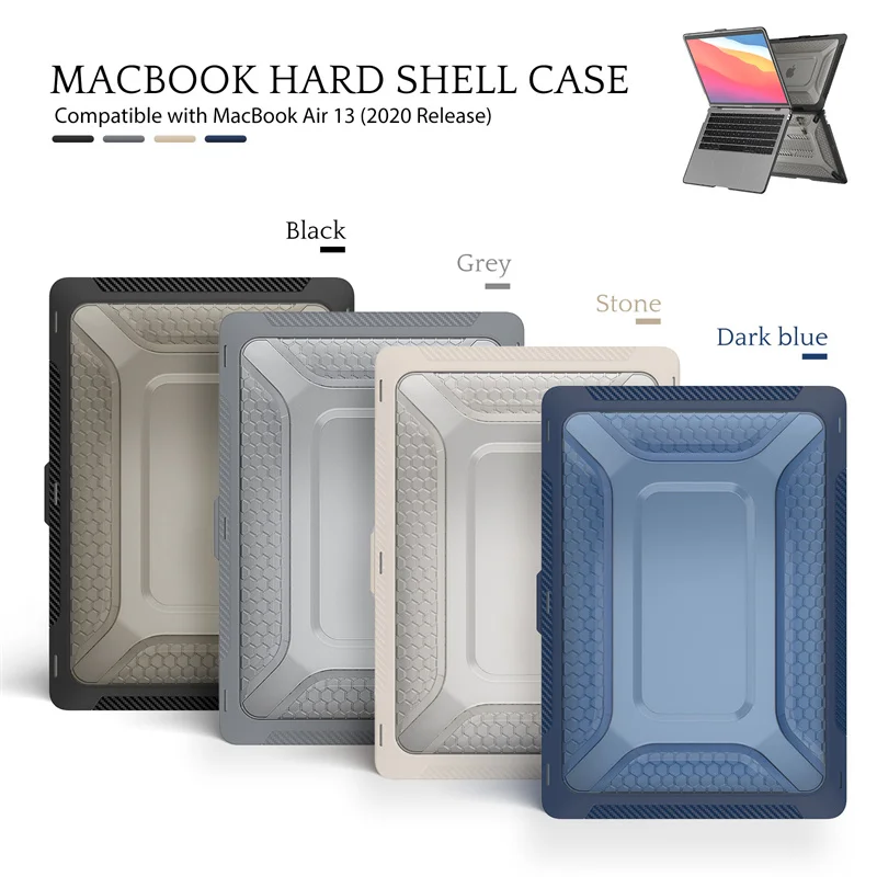 

Smart Hard Shell Case for Macbook Air 13 2020 13.6 2022 15 2023 Release Pro 14 16 M2 Foldable Kickstand Cover