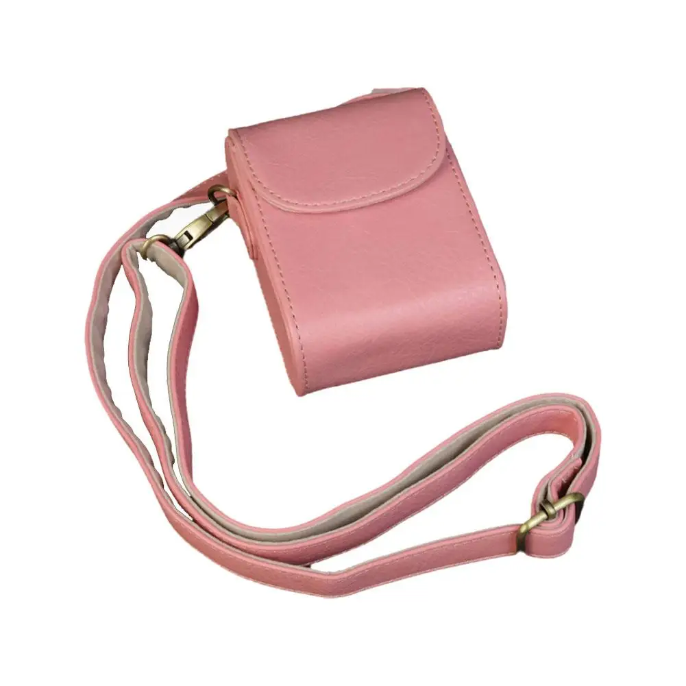 حقيبة كاميرا ل Lumix Zs99/tz99 حافظة كاميرا فيلم فوري بو الجلود لينة غطاء سيليكون حقيبة مع حزام الكتف