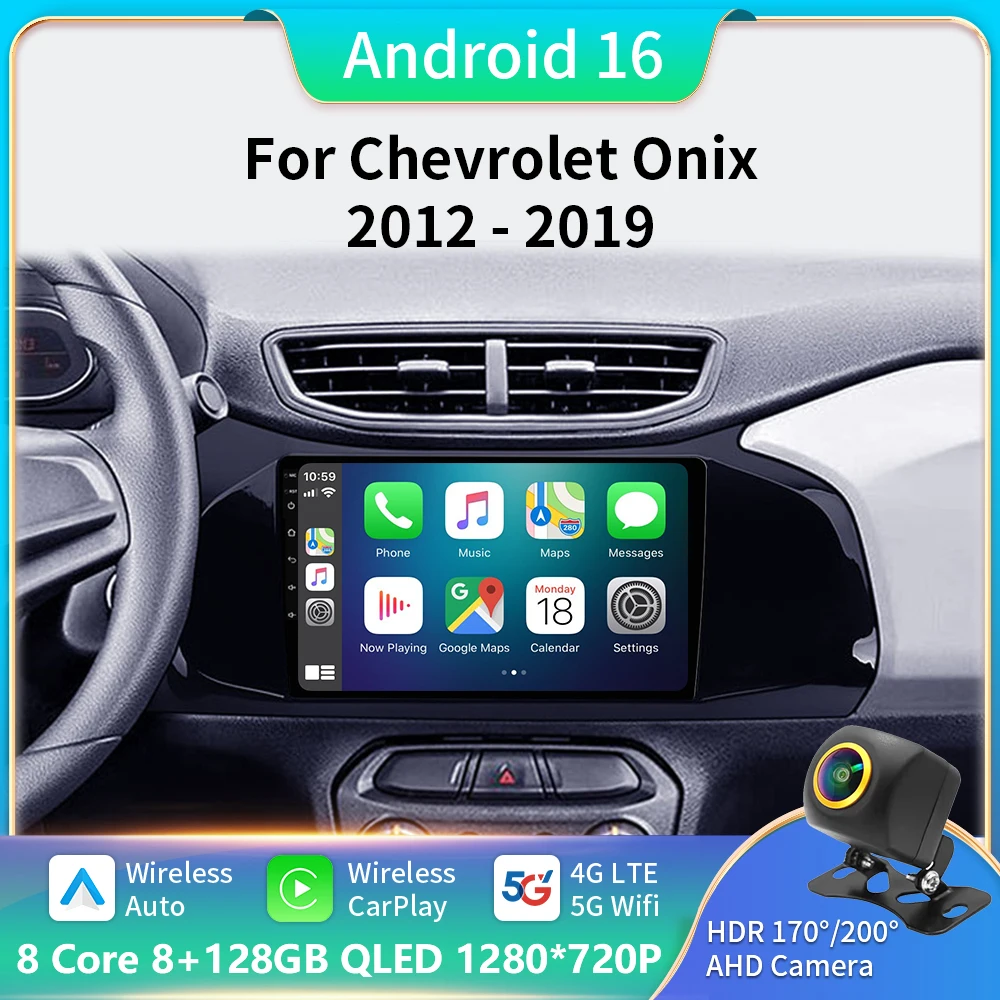 

2 Din Android Car Radio For Chevrolet Onix 2012 - 2014 2015 2016 2016- 2019 WIFI GPS CarPlay Auto 2din Multimedia Player