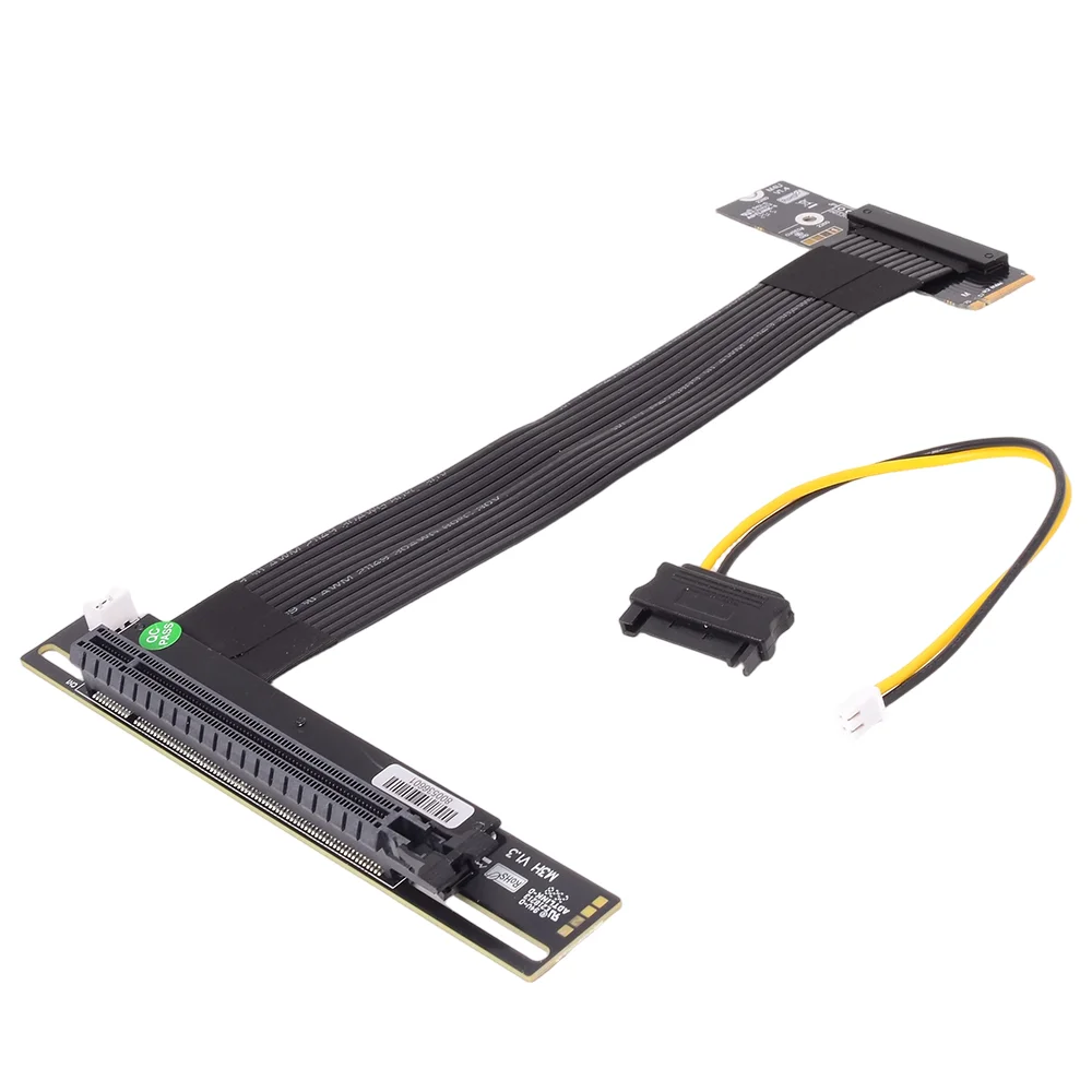 ADT Gen4 PCI-E 4.0 M.2 NVMe To PCle X16 Flexible Extender M Key SSD Riser Video Cards Extension Cable Adapter For GPU Full Speed