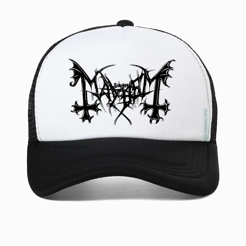 

Rapper Mayhem Death hat Men Fashion Heavy Metal Norwegian band hat Anime Rock Hip hop hats Casquette Gorras Snapback hats