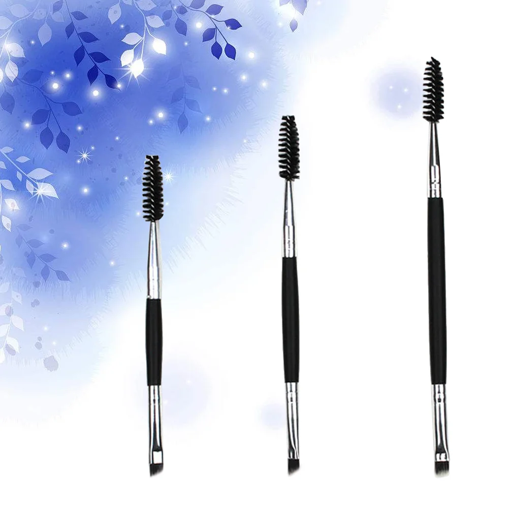 3pcs Eyebrow Black Professional Makeup For Eyebrow Spiral Eyelash Women Beauty Tool Mascara Brush Eyelash Brush