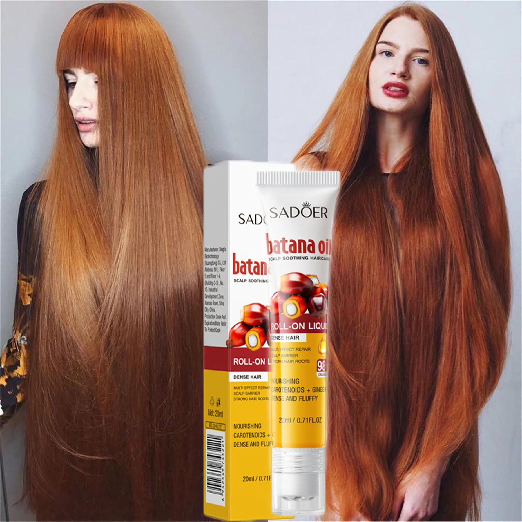Crescita rapida dei capelli Olio di Batana Crescita dei capelli Siero Anti perdita di capelli Ricrescita Addensare Calvizie Nutrire Roller Ball Radice Capelli Assistenza sanitaria