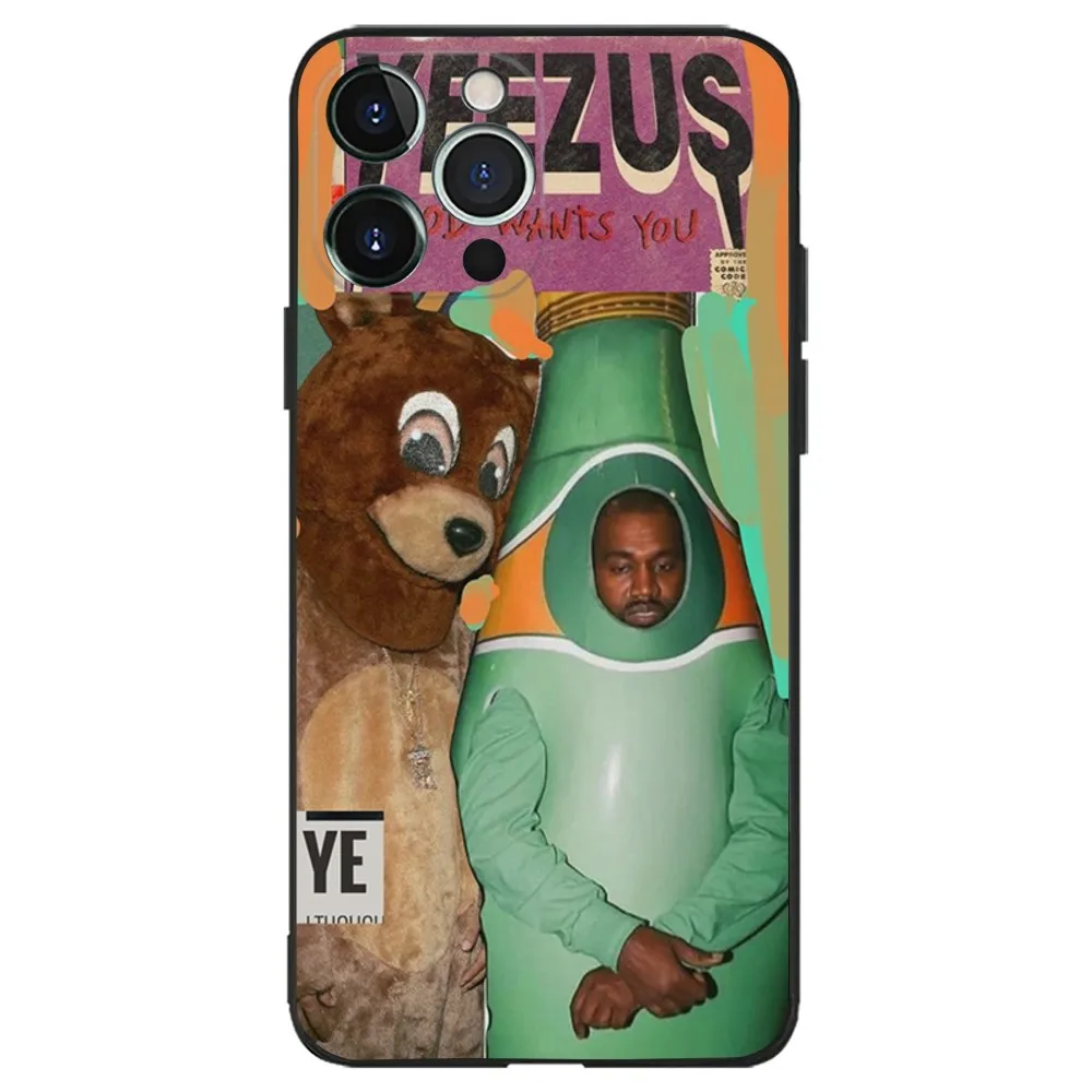 Funny Kanye West Ye Phone Case Phone Case for Apple iPhone, 13, 14,13,12,11,XS,XR,X,8,7,Pro,Max,Plus, Mini Silicone Cover, Black