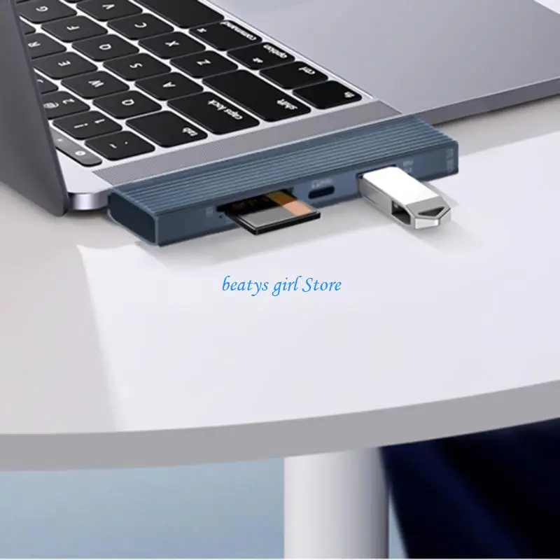 

C7AB USB C Hub 4 in 1 USB C Multiport Adapter Hub with USB3.0 USB 2.0 Port Power Delivery Card Reader Adapter for Laptop