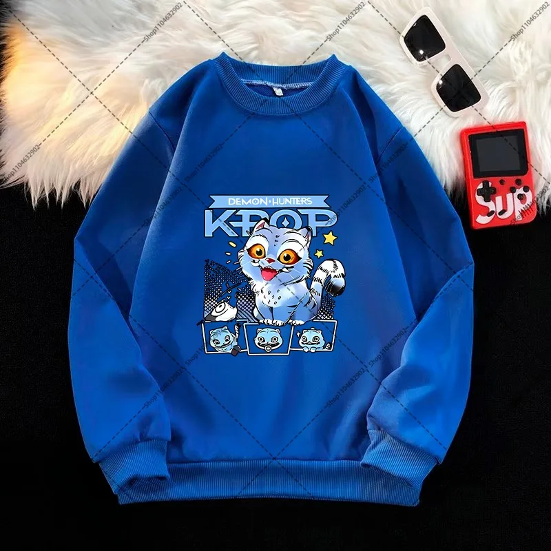 Kpop Demon Hunters Kids Thin Sweatshirts in Spring and Autumn Rumi Mira Zoey Cartoon Anime Streetwear Boys Girls Cute Tops Gifts