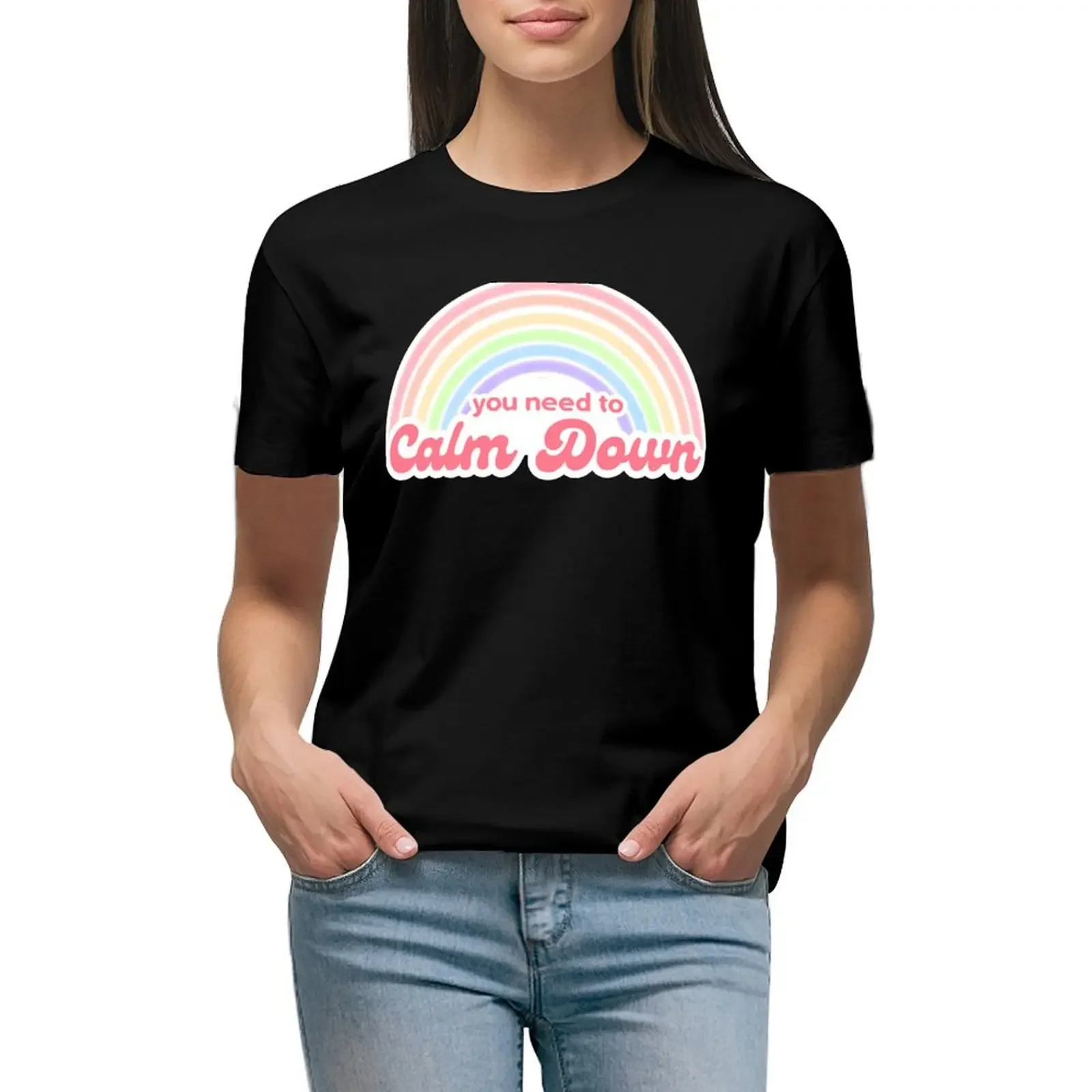 

Vintage You need to Calm Down T-Shirt customs design your own cute tops graphics oversized workout shirts for Women