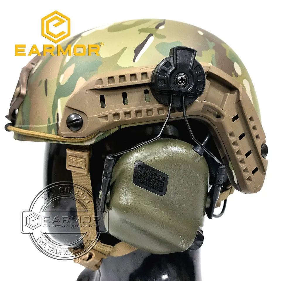 EARMOR HeadSet ARC & EXFIL Helmet Rails Adapter Attachment Kit Tactical Headphone Adapter for ARC Rail Helmet Accessories