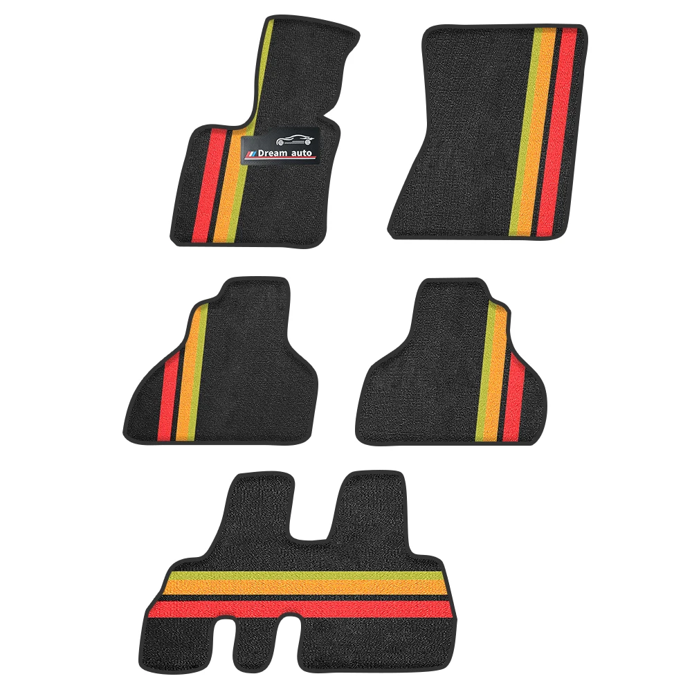 حصيرة أرضية السيارة لسيارات Bmw X5 2007–2013 E70 7 مقاعد ملحقات الحماية الداخلية المقاومة للماء مجموعة كاملة من الحصير السيارة