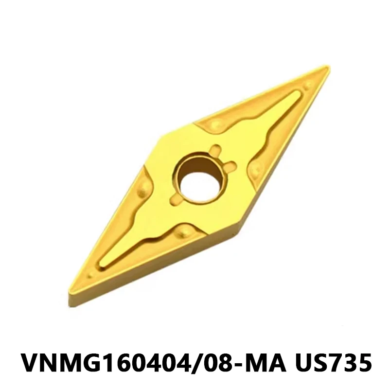 

Original VNMG160404 VNMG160408 MA US735 CNC Carbide Inserts External Turning Tool Metal Lathe Cutter VNMG160404-MA for Stainless