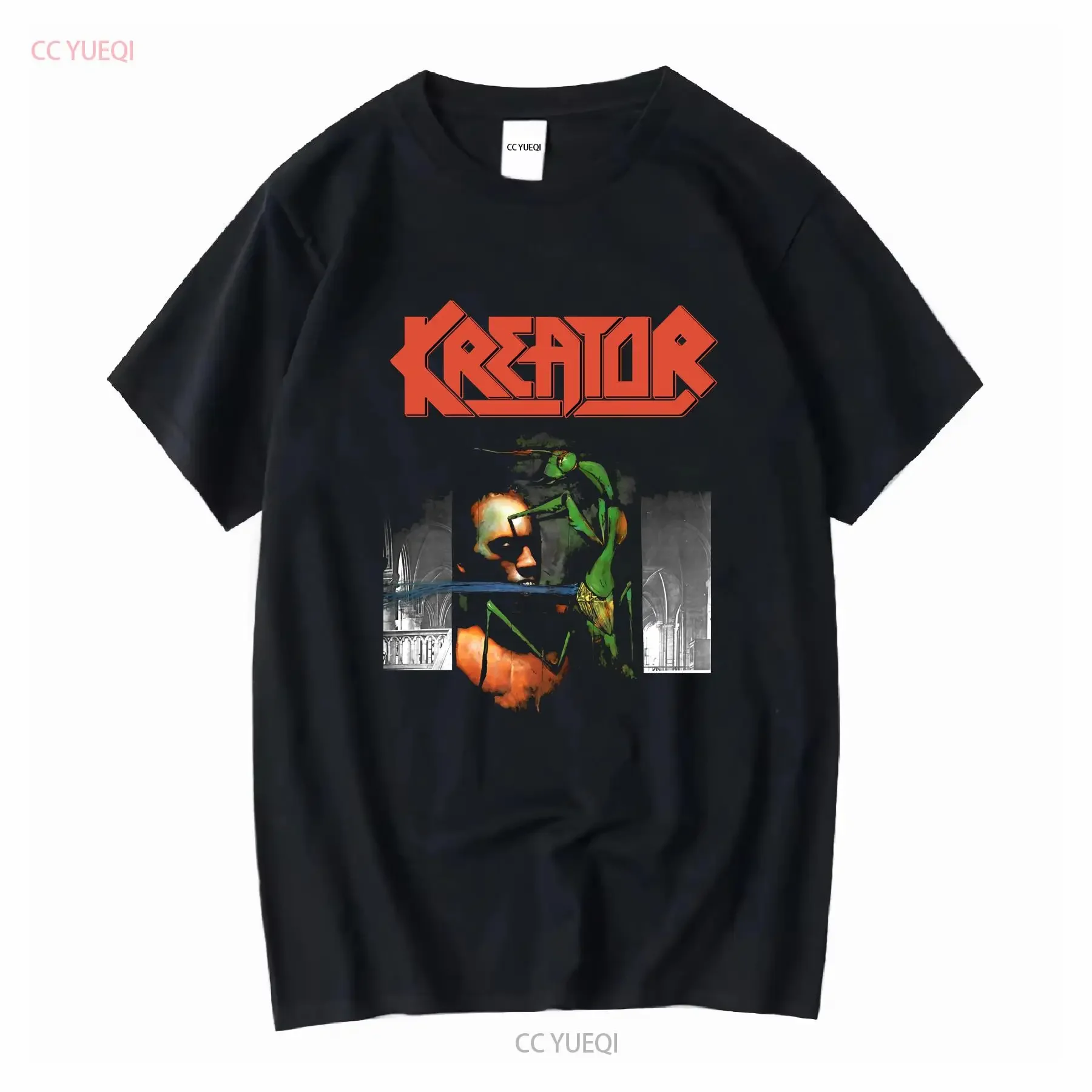 Remake 2 sided Kreator renewal 92 T shirt heavy cotton TE6056 vintage Washed Top For Everyday Wear Versatile streetwear