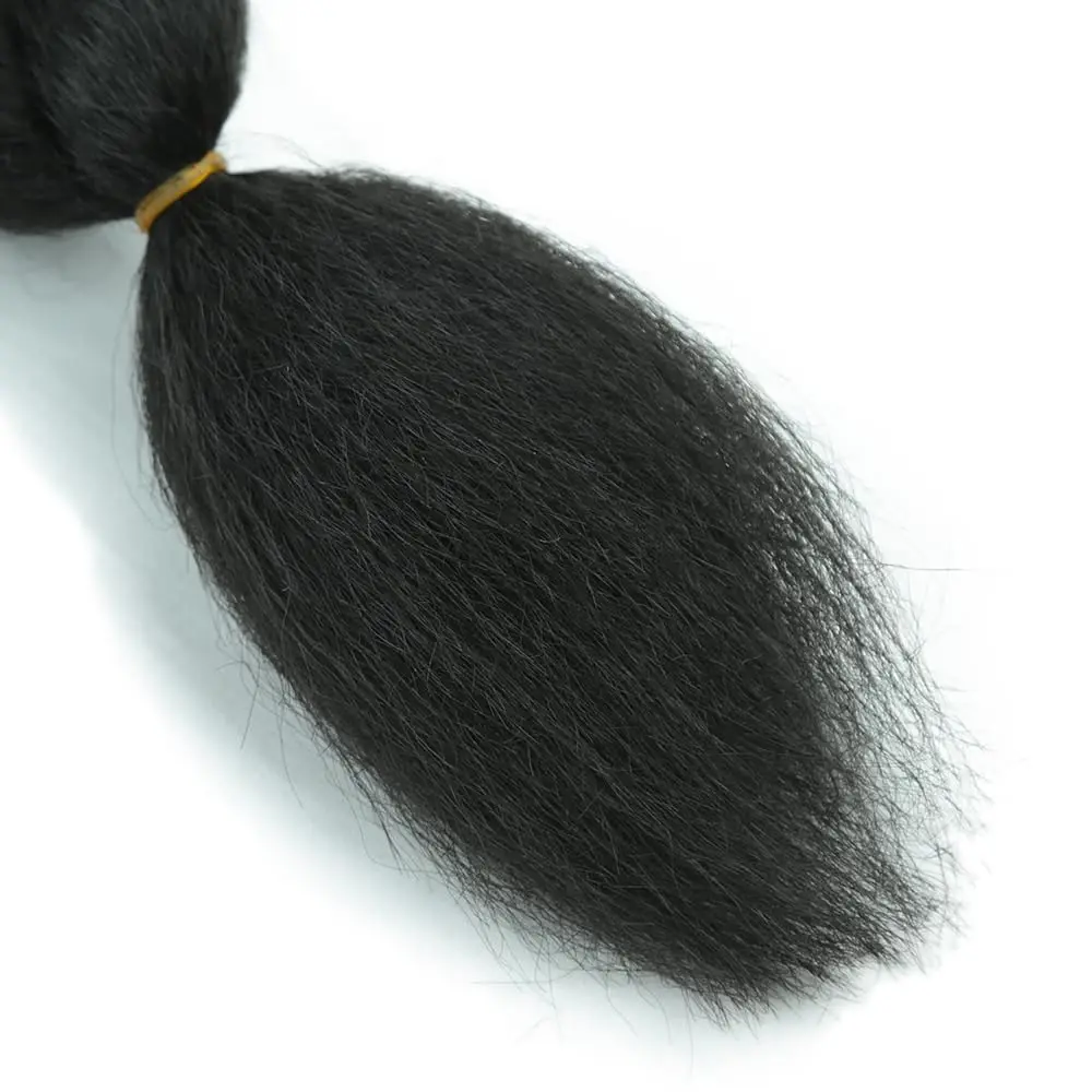 Crochet Vixen tresses Style paquets 26 pouces crépus droites Crochet naturel noir fibres synthétiques pour les femmes noires Extension de cheveux