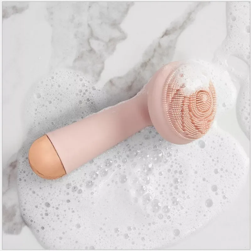 Electric Silicone Facial Brush USB Face Brush Cleansing Waterproof Sonic Vibration Cleanser Deep Pore Cleansing Skin Massager