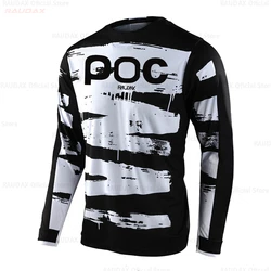 Cycling Jersey 2023 Short Sleeve RAUDAX POC Motocross Jersey MTB Downhill Mountain Bike DH Maillot Ciclismo Hombre Quick Drying