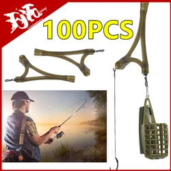100/50/30/10pcs Carp Fishing Accessories Anti Tangle System For Method Feeder Cage Carp Rigs Tool Side Bends Swivel Fish Tackle