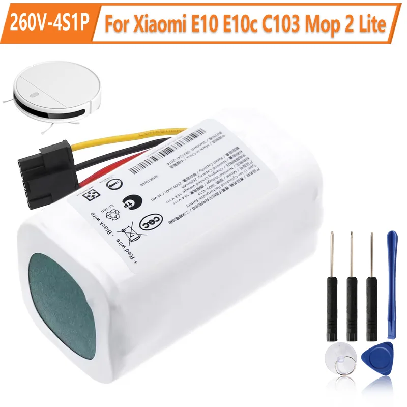 Replacement Battery 260V-4S1P For Xiaomi Mijia Mi Sweeping Mopping Robot Vacuum Cleaner E10 E10c C103 Mop 2 Lite