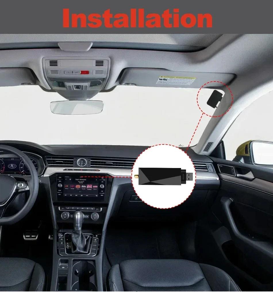 Receptor DAB Plus USB com sintonizador de antena para carro Android, DVD Player, rádio do carro, GPS, 4.4 ou 5.11 os, fácil uso