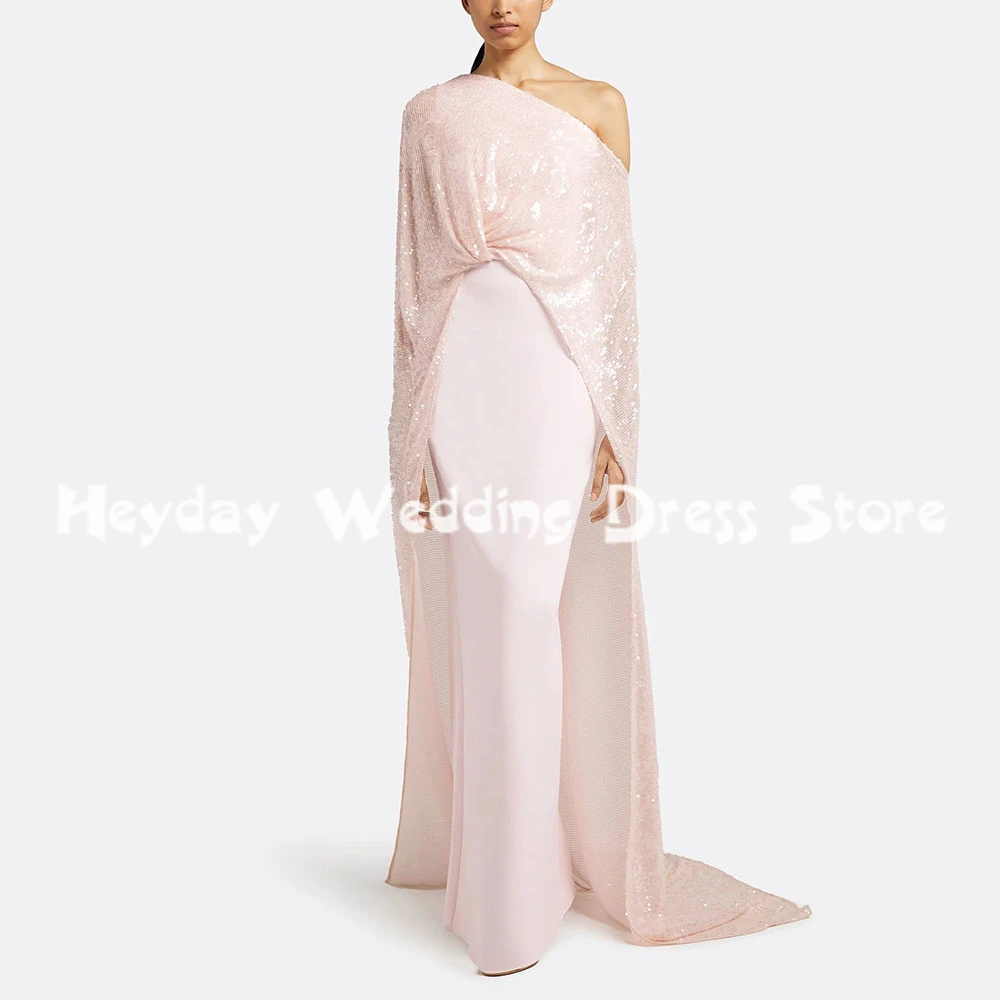 

Heyday женские блестящие вечерние платья русалки на одно плечо в Саудовской Аравии с без рукавов длиной до пола, элегантные вечерние платья 2025