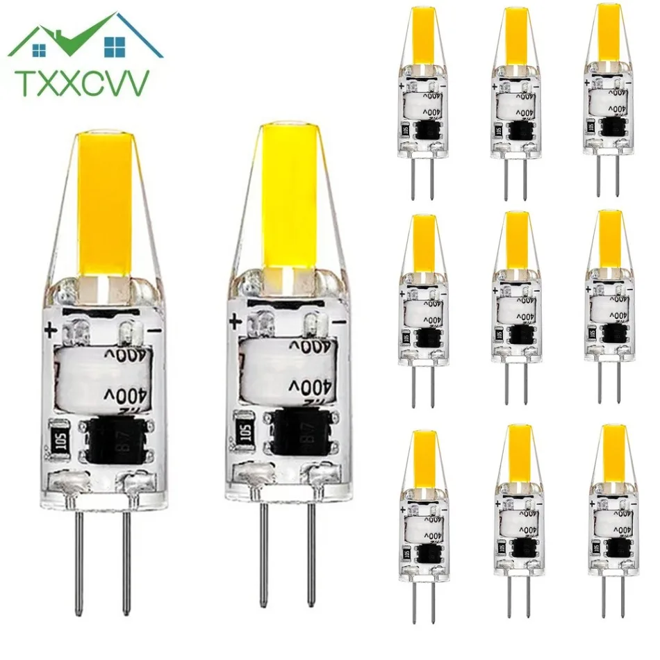 

10 PCS Mini G4 COB Lamp LED 12V AC/DC 220V Corn Light 6W Spotlight Chandelier Bulb Replace 20W Halogen Lamps Cold/Warm White