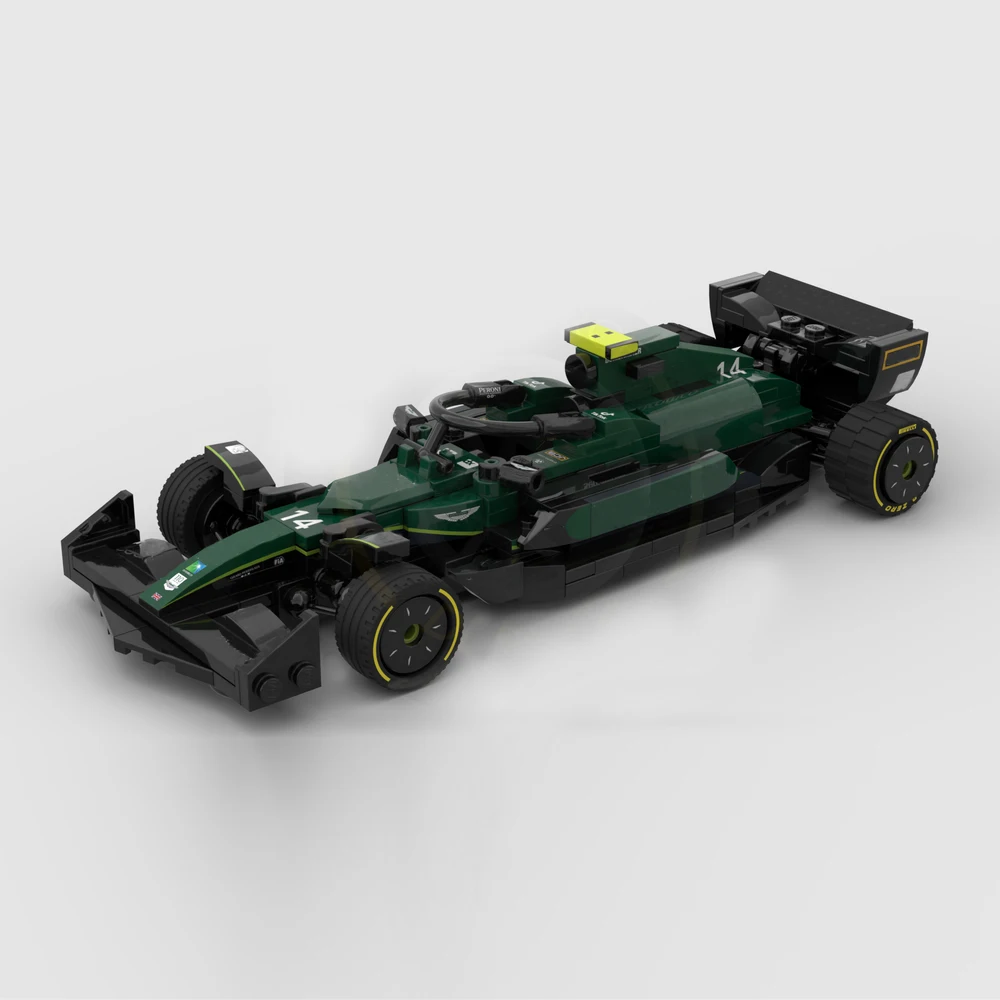 New Testarossa MOC-142262 SuperAMR23 Team Stake SuperRace Car Model Buiding Kit Creators Block Bricks Kid Toys Birthday Gifts