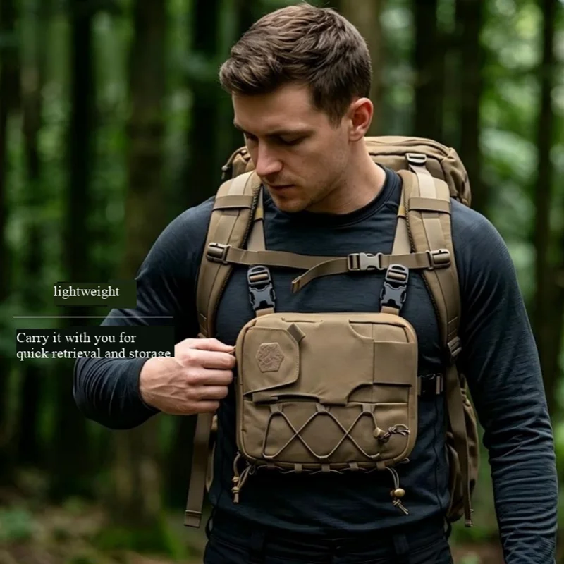 Emergency Backpack, Hiking And Mountaineering Chest Hanging Bag, Portable Functional Crossbody Quick Reaction Tactical Chest Bag
