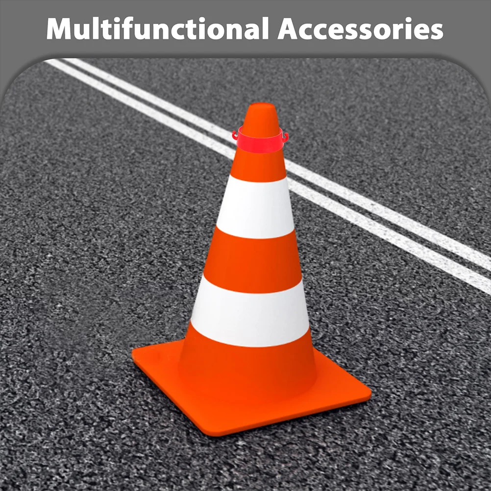 5pcs 플라스틱 교통 콘 커넥터 링 도로 안전을위한 체인 링크 진입로 주차 건설 현장 상업용