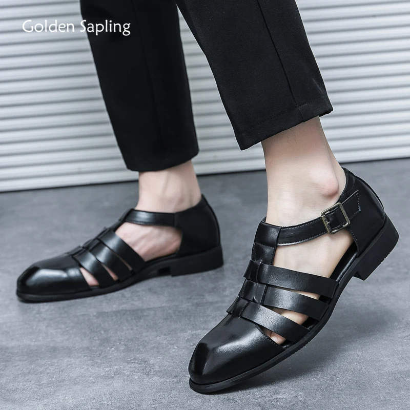 

Golden Sapling Casual Business Shoes for Men Fashion Leather Flats Comfortable Dress Loafers Leisure Moccasins Party Men's Shoe