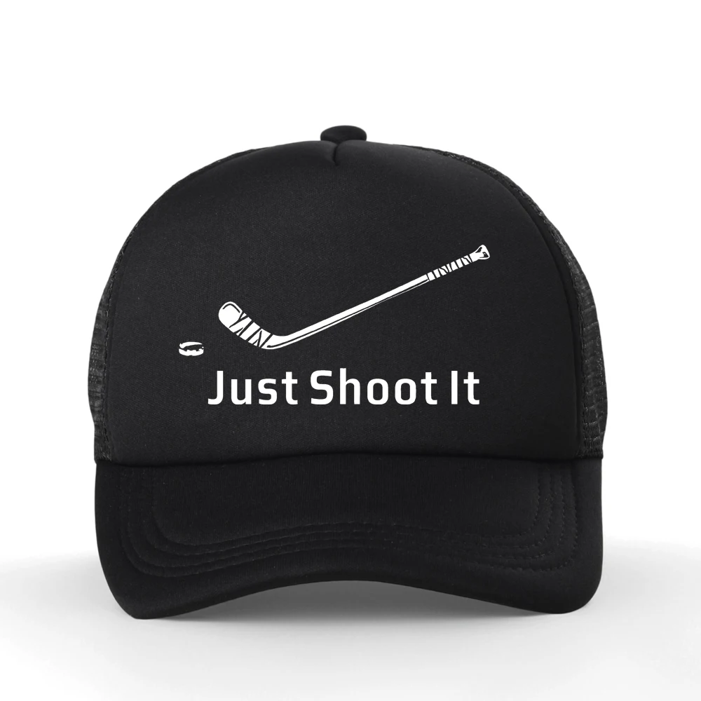 Funny Eat Sleep Hockey Repeat Christmas Baseball Cap Just Shoot It Graphic Streetwear Sun Hat Fashion Adjustable Snapback
