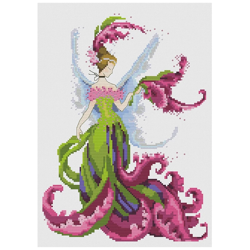 

Sword Orchid Fairy Patterns Counted Cross Stitch 11CT 14CT DIY Cross Stitch Kits Embroidery Needlework Sets Home Decor Crafts