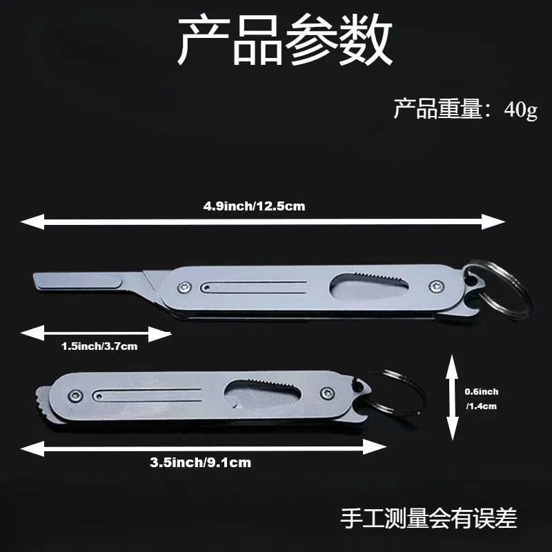 Stainless Steel Surgical Folding Knife Medical Box Opener Machinery Pocket Knife With 10 Replaceable Blades EDC Outdoor Tool Uti