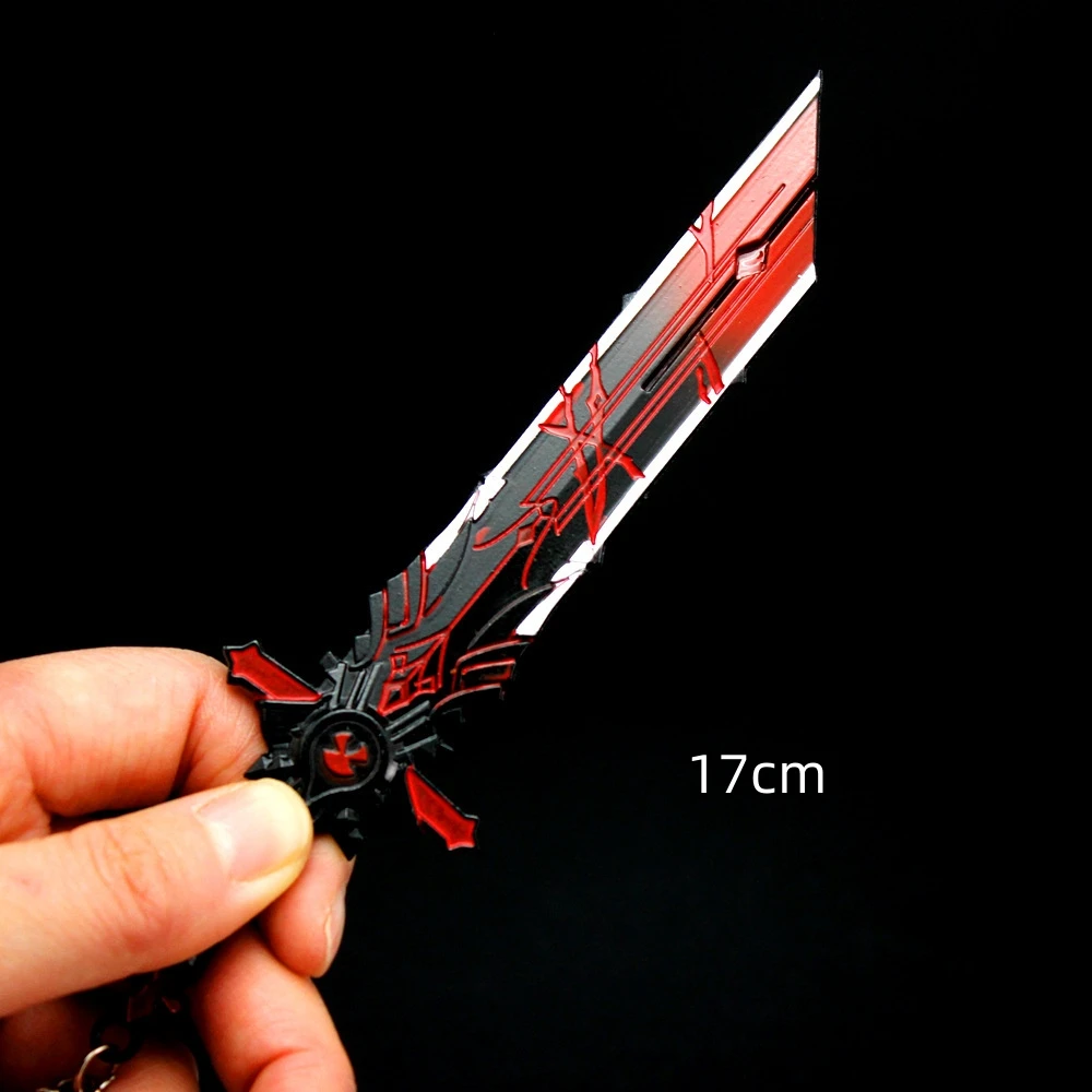 Anime Genshin Impact Keychain Alloy Sword Weapons Skyward Blade Metal Key Rings Katana Samurai Game Peripherals Gifts Toy