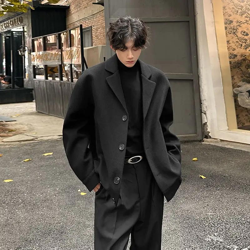 

Мужская куртка из шерстяной смеси для путешествий и экспедиций, премиум-класса, свободного кроя, для активного отдыха, ветрозащитная, модная