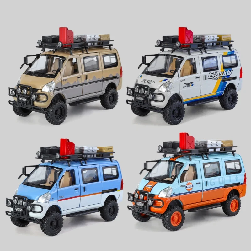 1:24 武陵 VAN オフロード車合金マッスルカーモデル音と光プルバック子供のおもちゃグッズ誕生日ギフト