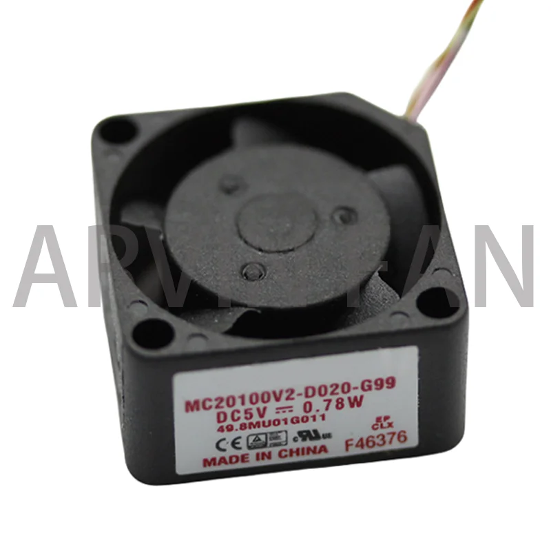 

MC20100V2-D020-G99 DC 5V 0.78W 20x20x10mm 3-Wire Server Cooling Fan