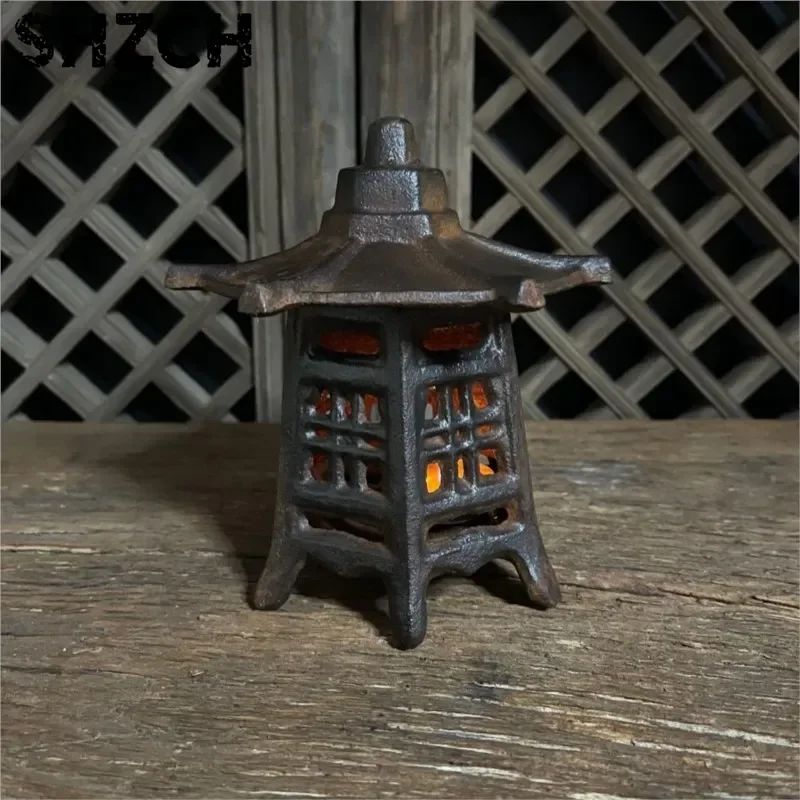 Creative Retro Iron Candlestick/Oil Lamp Hanging Home Desktop Decorative Ornament Candle Holder Chinese Incense Burner 1PCSLF207