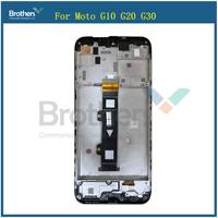 For Motorola Moto G10 G20 LCD Display Touch Screen Digitizer For Moto G30 XT2128-1 XT2129-1 With Frame Replacement