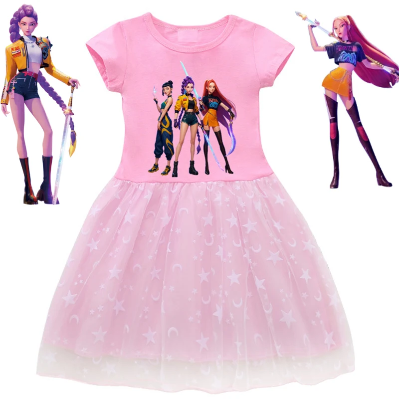 KPop démon chasseurs vêtements bébé filles robes enfant fête de mariage princesse robes filles Cosplay Huntrx Zoey Mira robe