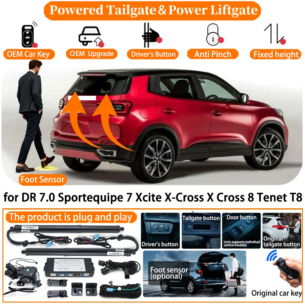 

Powered Tailgate system for DR 7.0 Sportequipe 7 Xcite X-Cross X Cross 8 Tenet T8 Automatic Electric Power Tailgate Strut kit