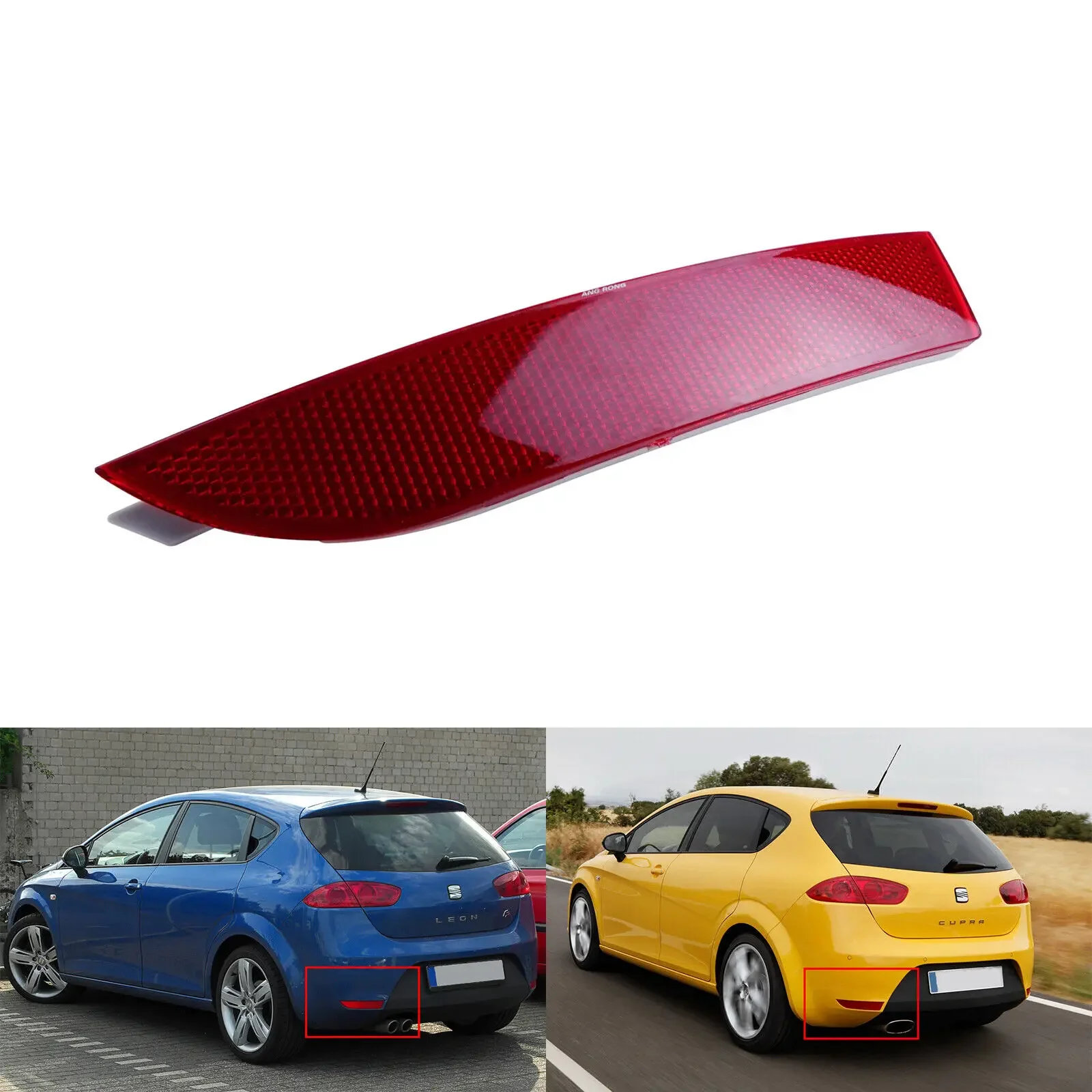 

Отбивач заднего бампера с левой красной линзой для Seat Leon FR/Cupra 2005-12 1P 0945105 A