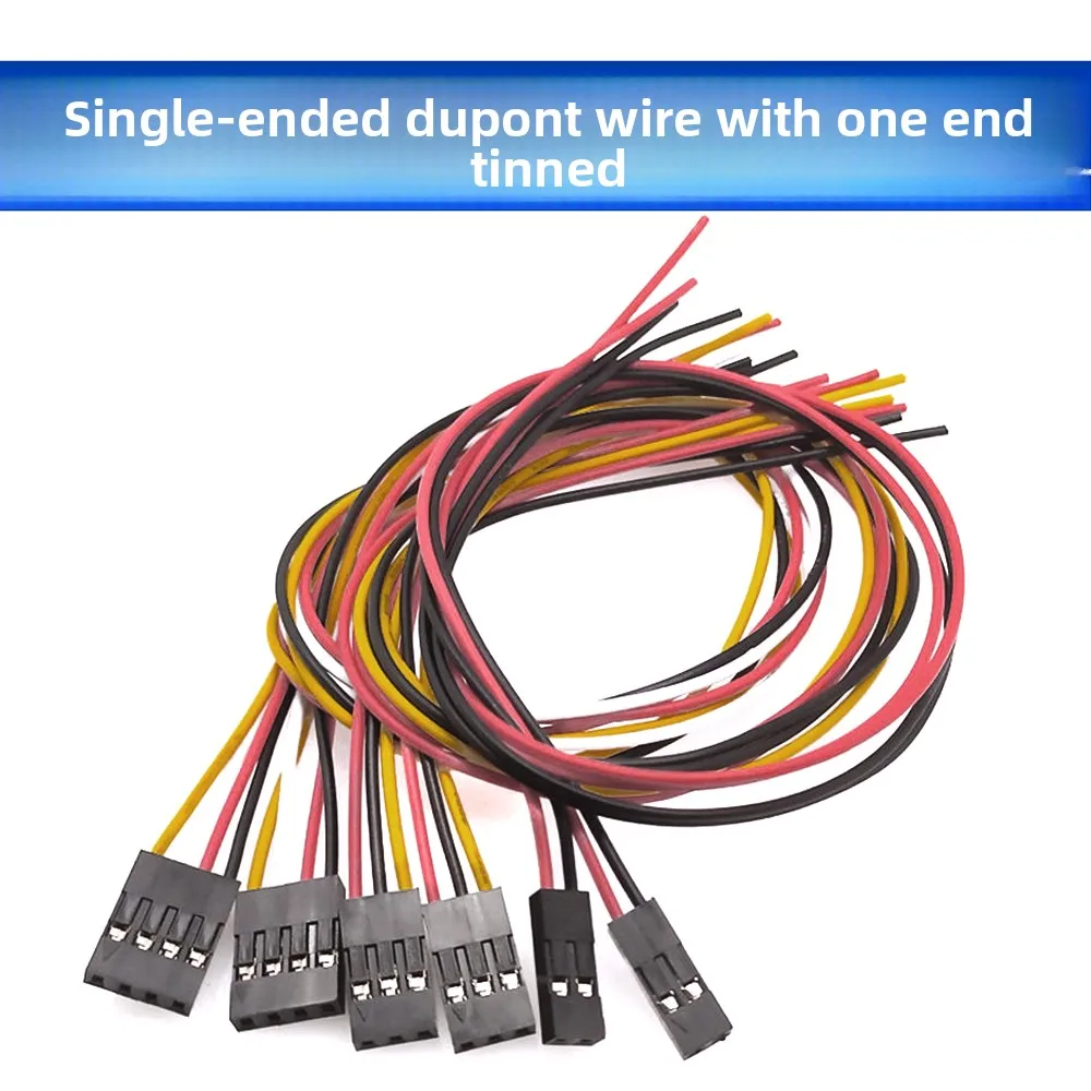10pcs Spacing 2.54MM Single-pole DuPont line plug with tail tin-plated cable 2P/3P/4P/5P/6P/7P/8P/10P