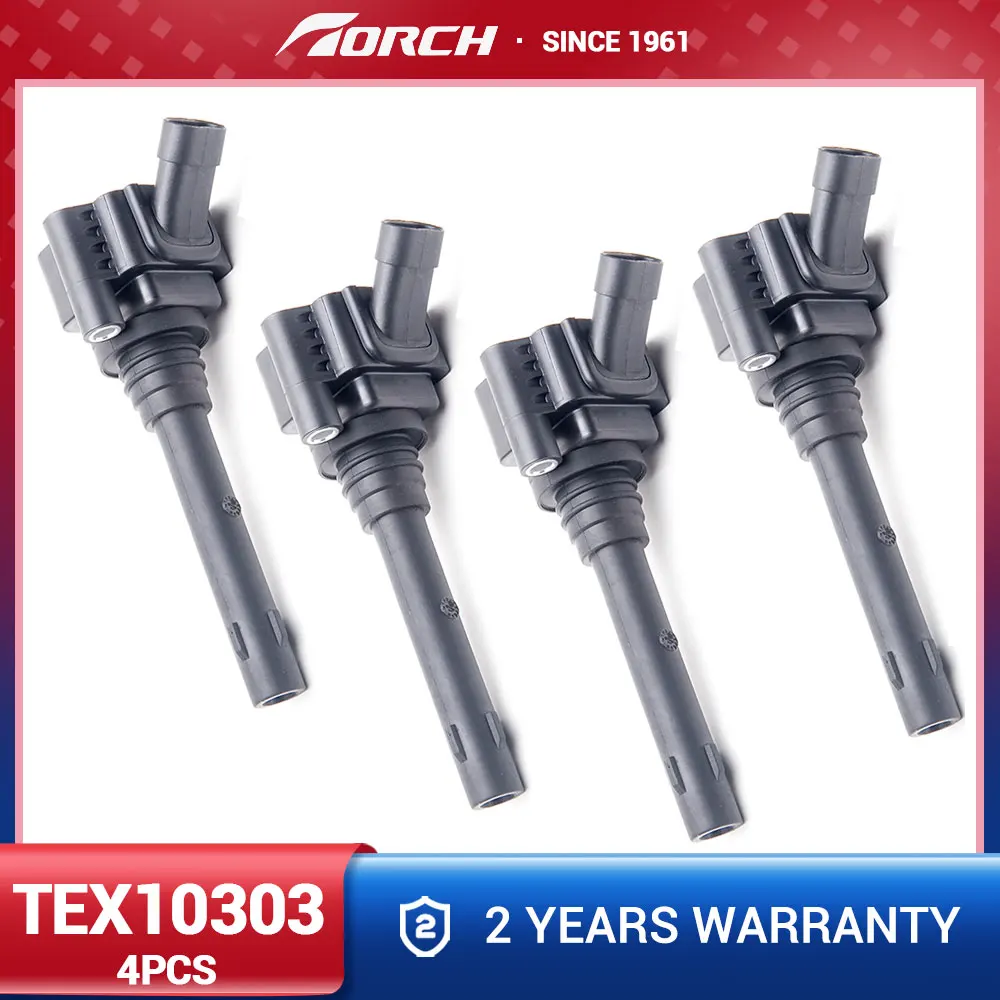 4PCS Torch Ignition Coil TEX10303 Replace for K002-0201 F01R00A071 Fit with Changan CS75 1.8T Raeton 1.8T 2012 Car Accessories