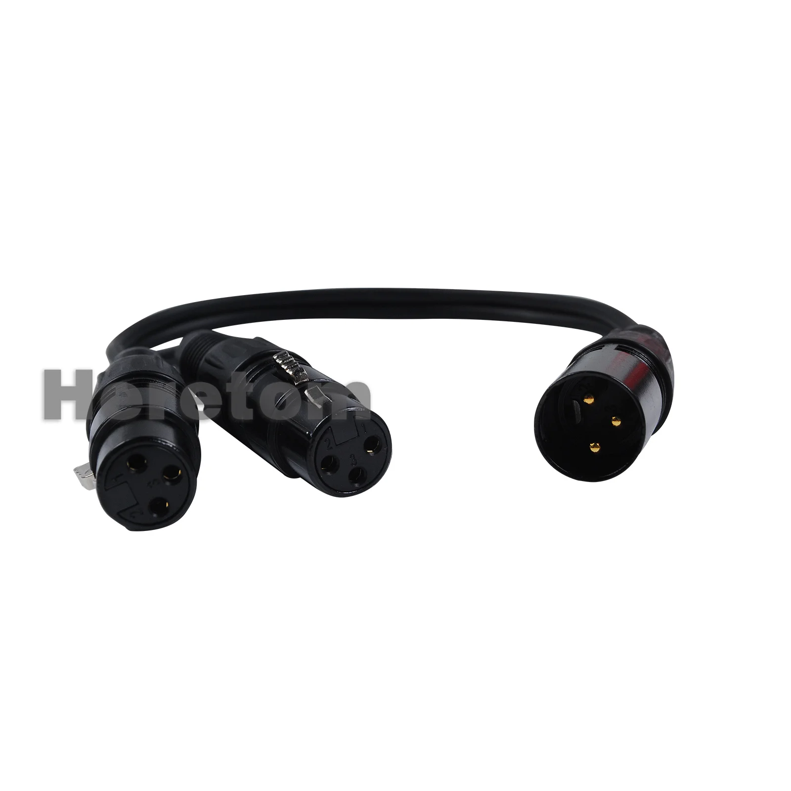 3Pin XLR Male Jack To Dual 2 Female Plug Y Splitter Micro Adapter Cable  For DVD Player Microphone