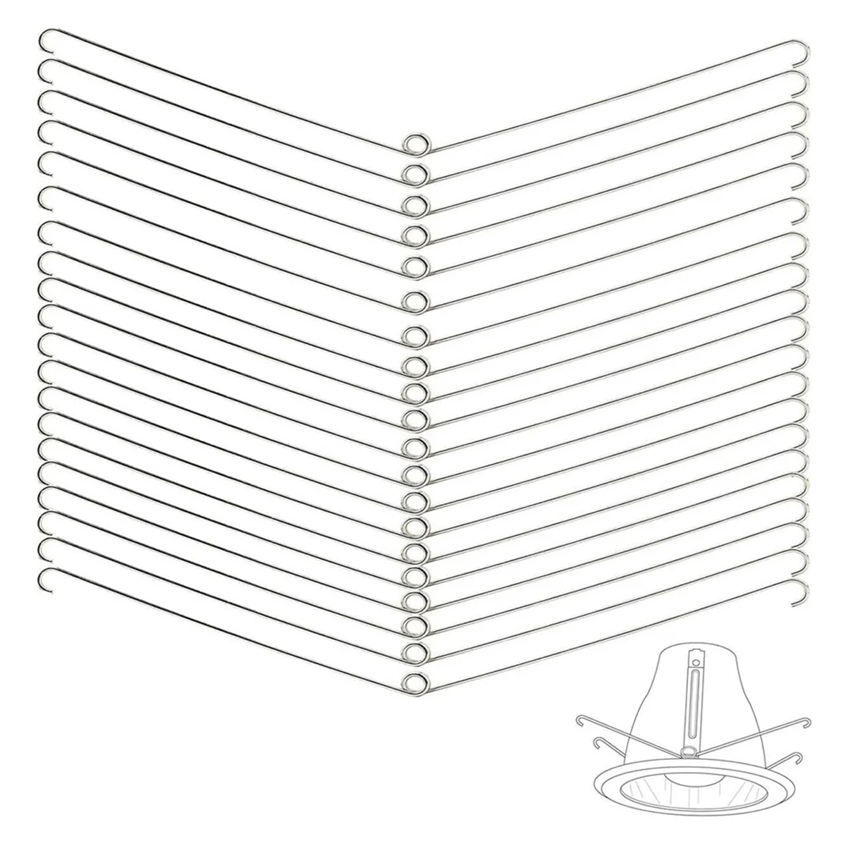 20 Recessed Lighting Springs, Stainless Steel Torsion Spring Clips Recessed Lighting Accessories, 8.25 Inch