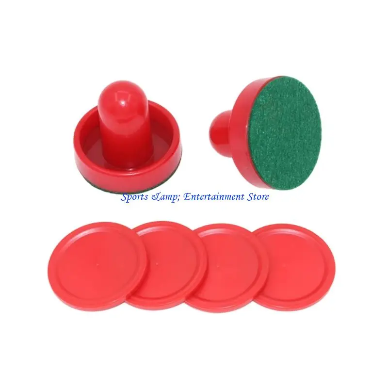 G7NF Air Table Hockey Game Pusher with 4 Pucks Home Standard Air Hockey Paddle and Pucks Table Hockey Pusher Set Enduring